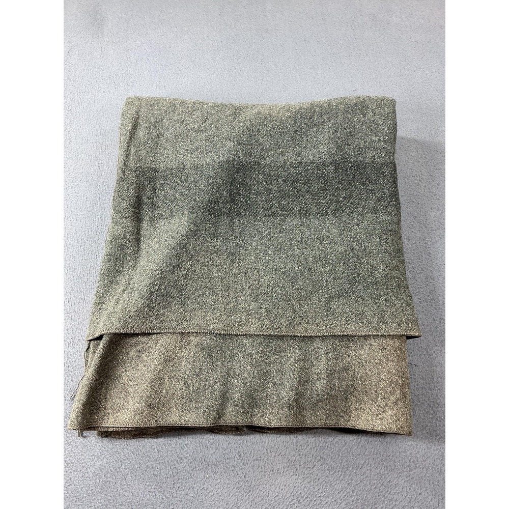 Vintage Gray Wool Military Blanket Non-Standard Vintage Retro Breathable FLAWS
